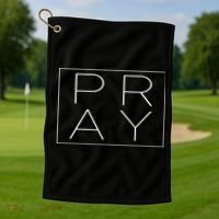 Pray Boxed Logo Golf Towel thumb 1