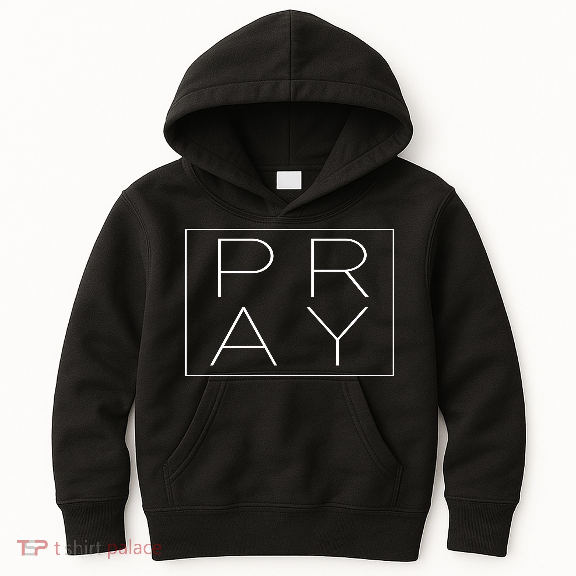 Pray Boxed Logo Kids Hoodie