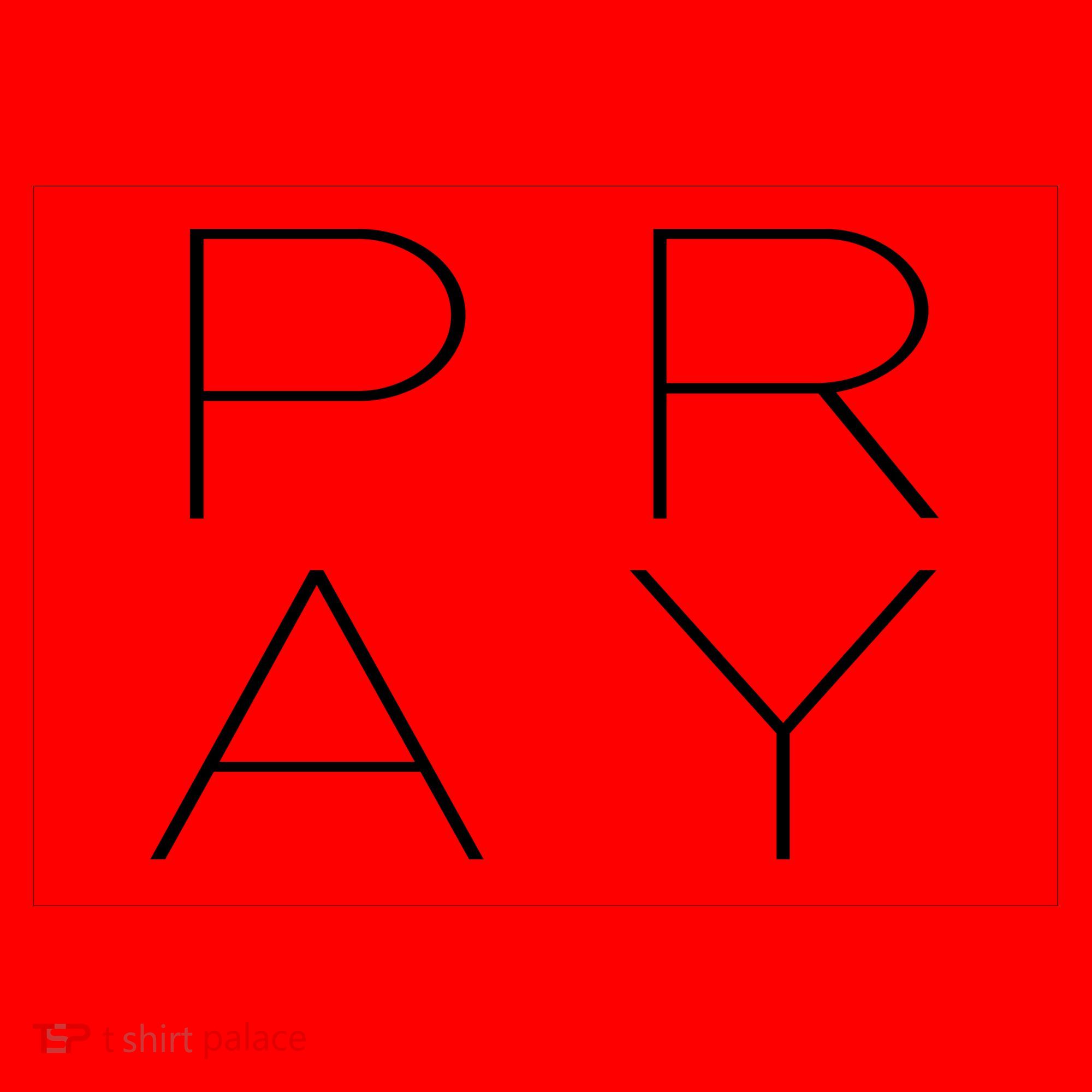 Pray Boxed Logo Santa Hat