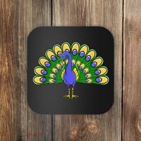Peacock Bird Love Peacock Birds Peacock Lover Coaster thumb 0