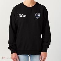 Police Blue Line US Flag Police Shield Blue Lives Matter Women's Sweatshirt thumb 0