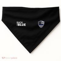 Police Blue Line US Flag Police Shield Blue Lives Matter USA-Made Doggie Bandana thumb 0