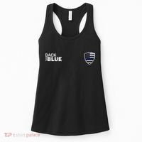 Police Blue Line US Flag Police Shield Blue Lives Matter Women's Tank Top thumb 0