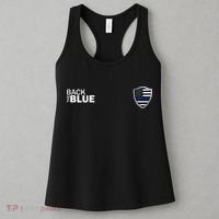 Police Blue Line US Flag Police Shield Blue Lives Matter Women's Tank Top thumb 3