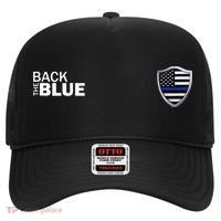 Police Blue Line US Flag Police Shield Blue Lives Matter Hat thumb 0