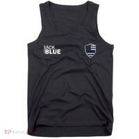 Police Blue Line US Flag Police Shield Blue Lives Matter Tank Top thumb 0