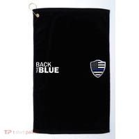 Police Blue Line US Flag Police Shield Blue Lives Matter Golf Towel thumb 0