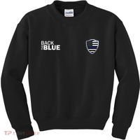 Police Blue Line US Flag Police Shield Blue Lives Matter Kids Sweatshirt thumb 0
