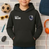 Police Blue Line US Flag Police Shield Blue Lives Matter Kids Hoodie thumb 2