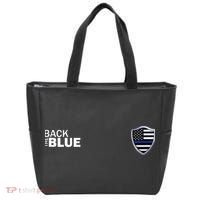 Police Blue Line US Flag Police Shield Blue Lives Matter Tote Bag thumb 0