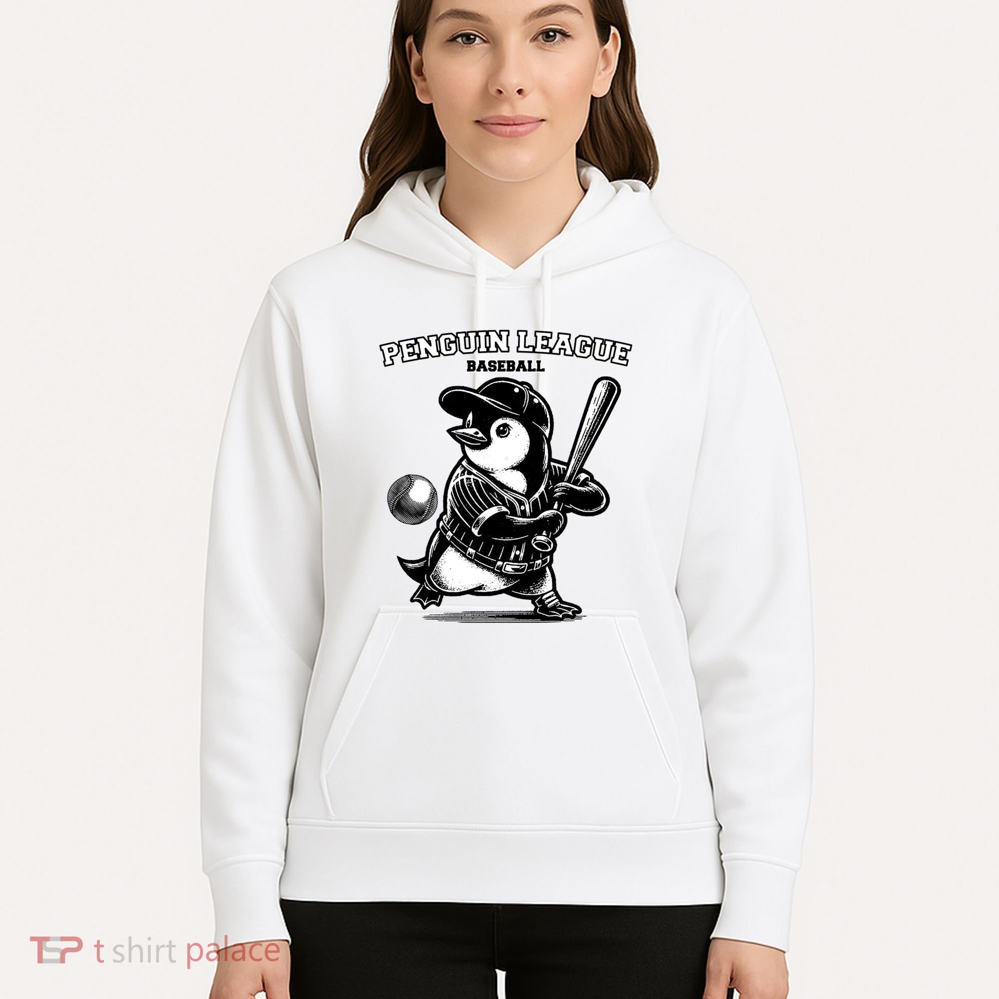 Penguin Baseball League Hoodie