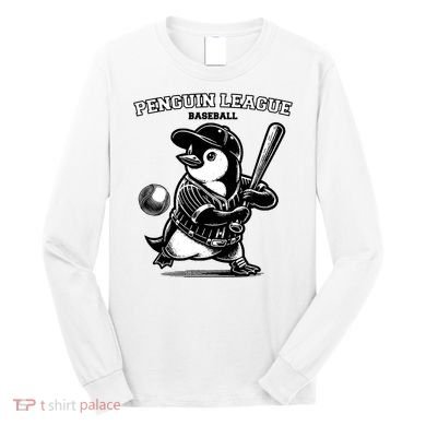 Penguin Baseball League Long Sleeve Shirt