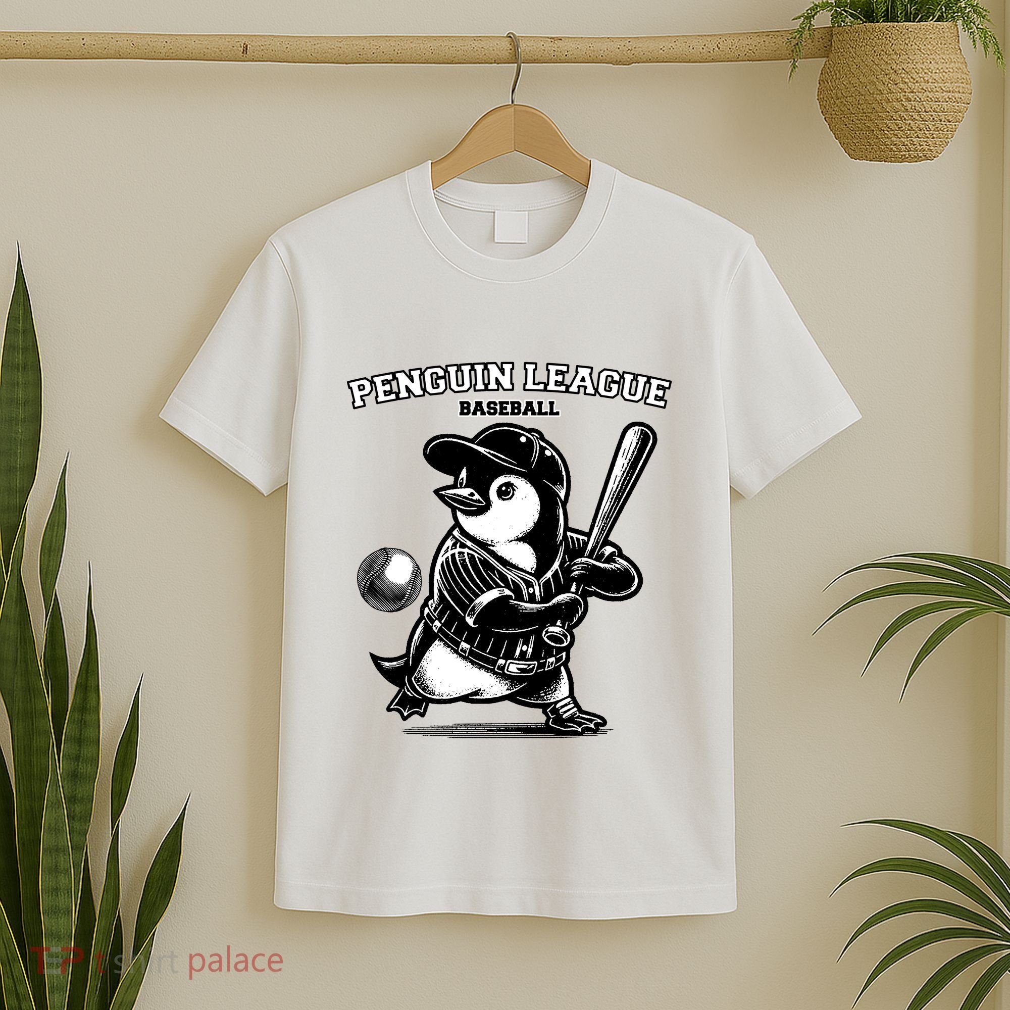 Penguin Baseball League T-Shirt