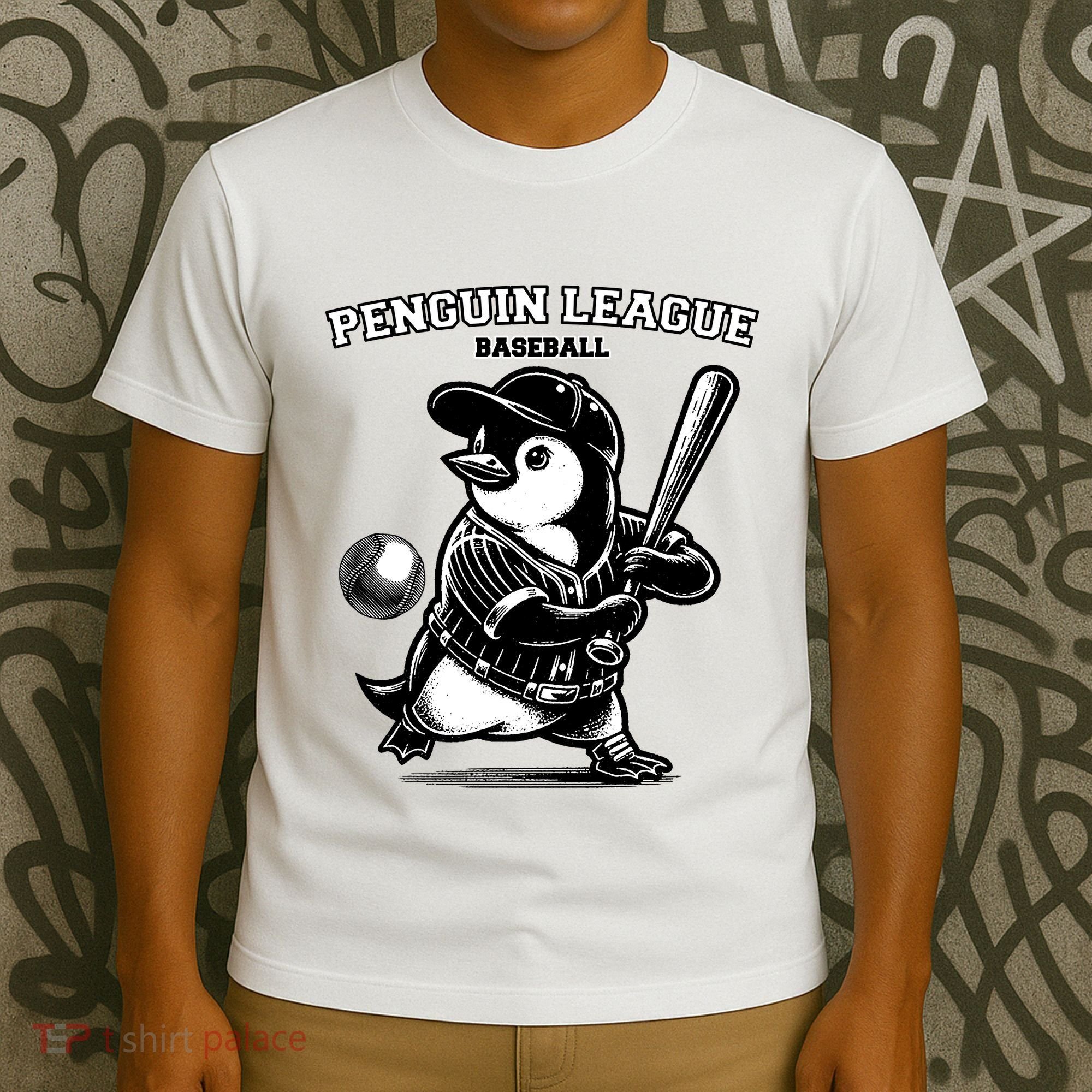 Penguin Baseball League T-Shirt