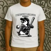 Penguin Baseball League T-Shirt thumb 3