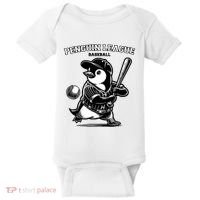 Penguin Baseball League Baby Bodysuit thumb 0