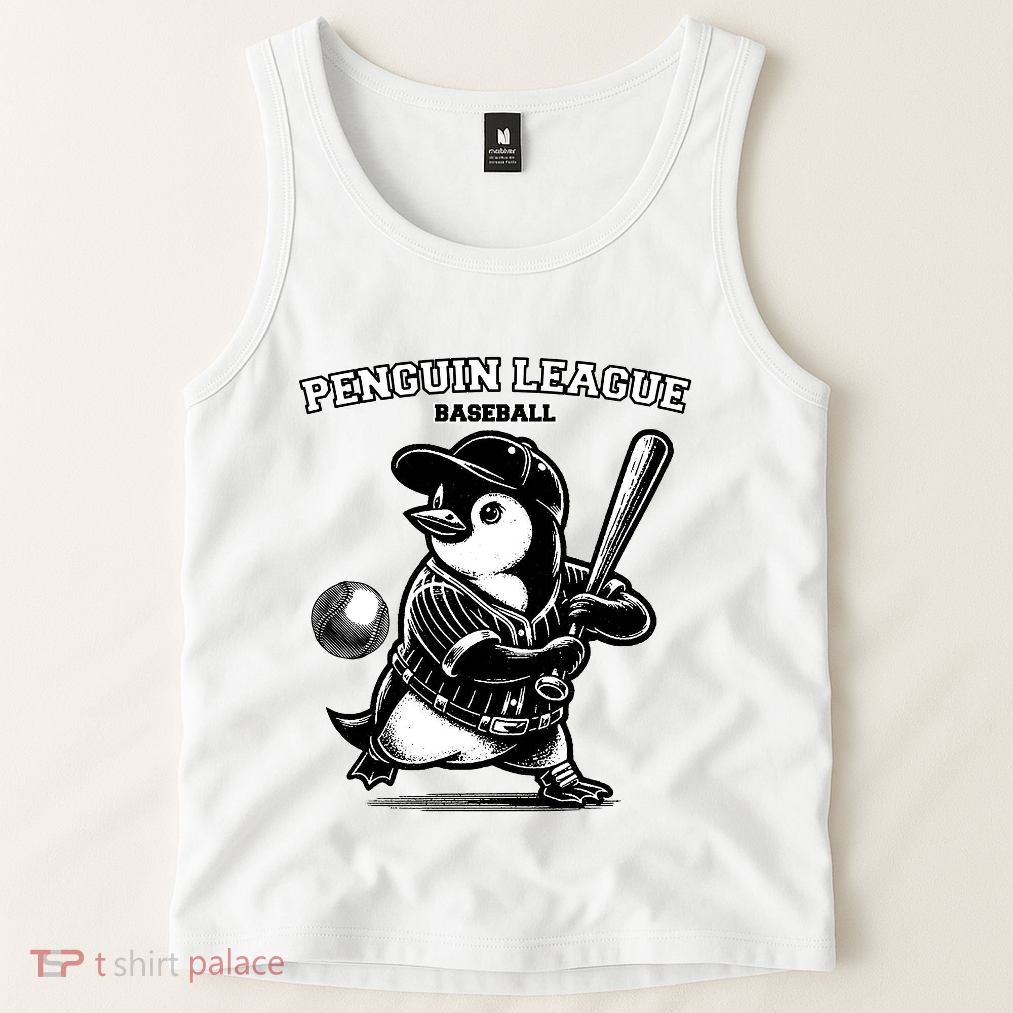 Penguin Baseball League Tank Top