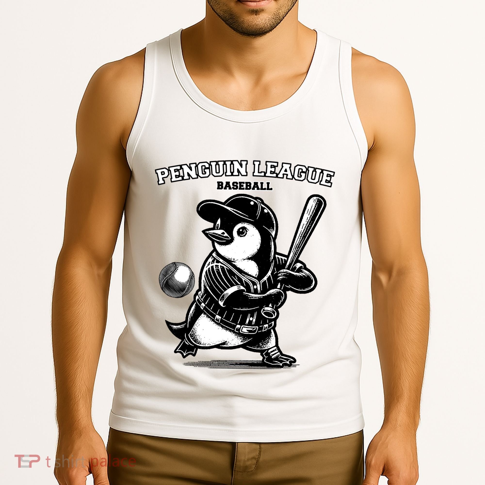 Penguin Baseball League Tank Top