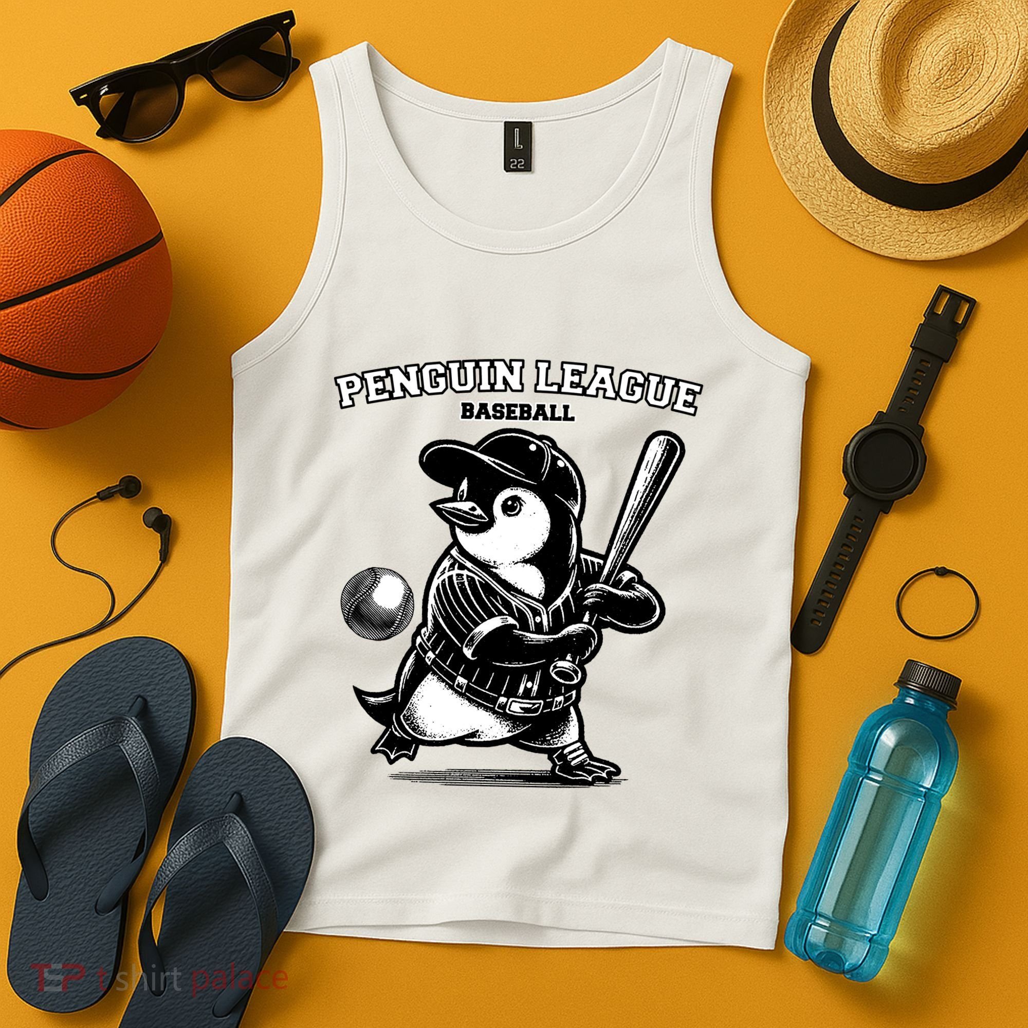 Penguin Baseball League Tank Top