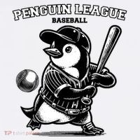 Penguin Baseball League Tank Top thumb 6
