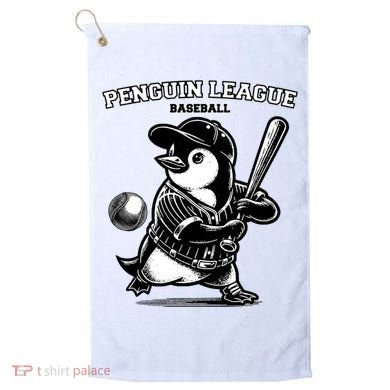 Penguin Baseball League Golf Towel