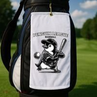 Penguin Baseball League Golf Towel thumb 2