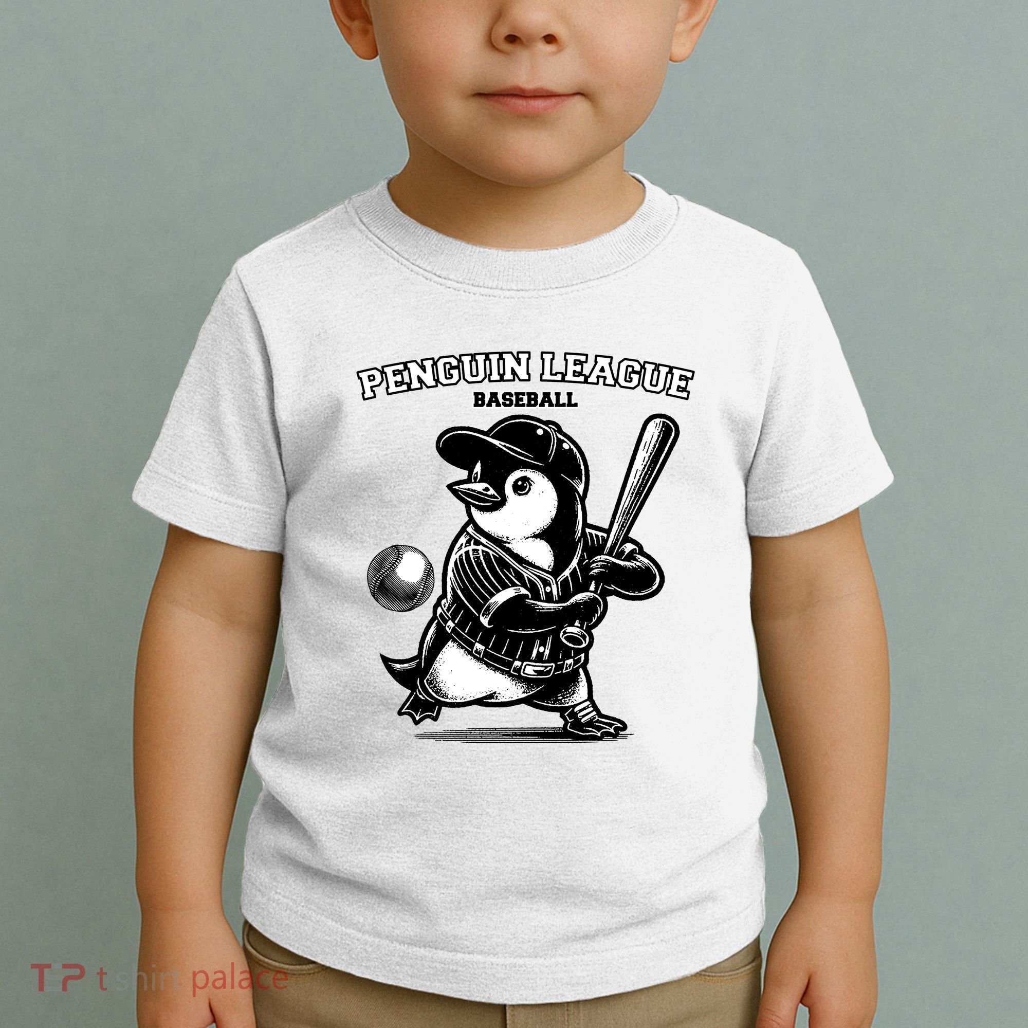 Penguin Baseball League Toddler T-Shirt