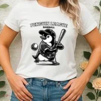 Penguin Baseball League Women's T-Shirt thumb 2