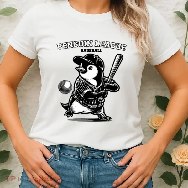 Penguin Baseball League Women's T-Shirt