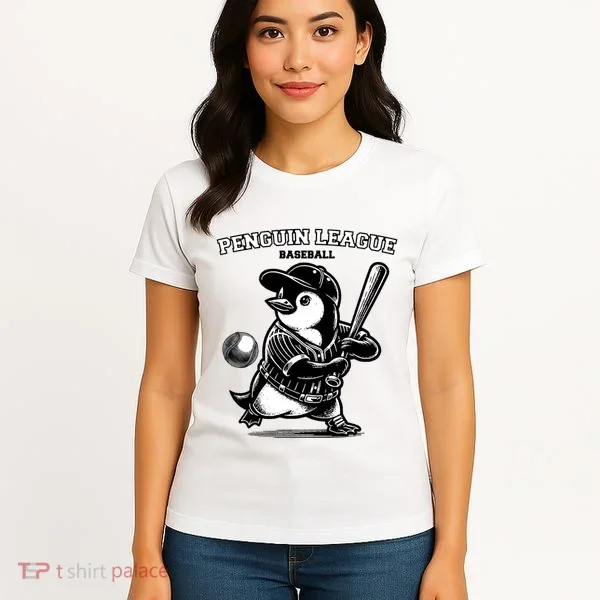 Penguin Baseball League Women's T-Shirt