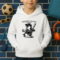 Penguin Baseball League Kids Hoodie thumb 2