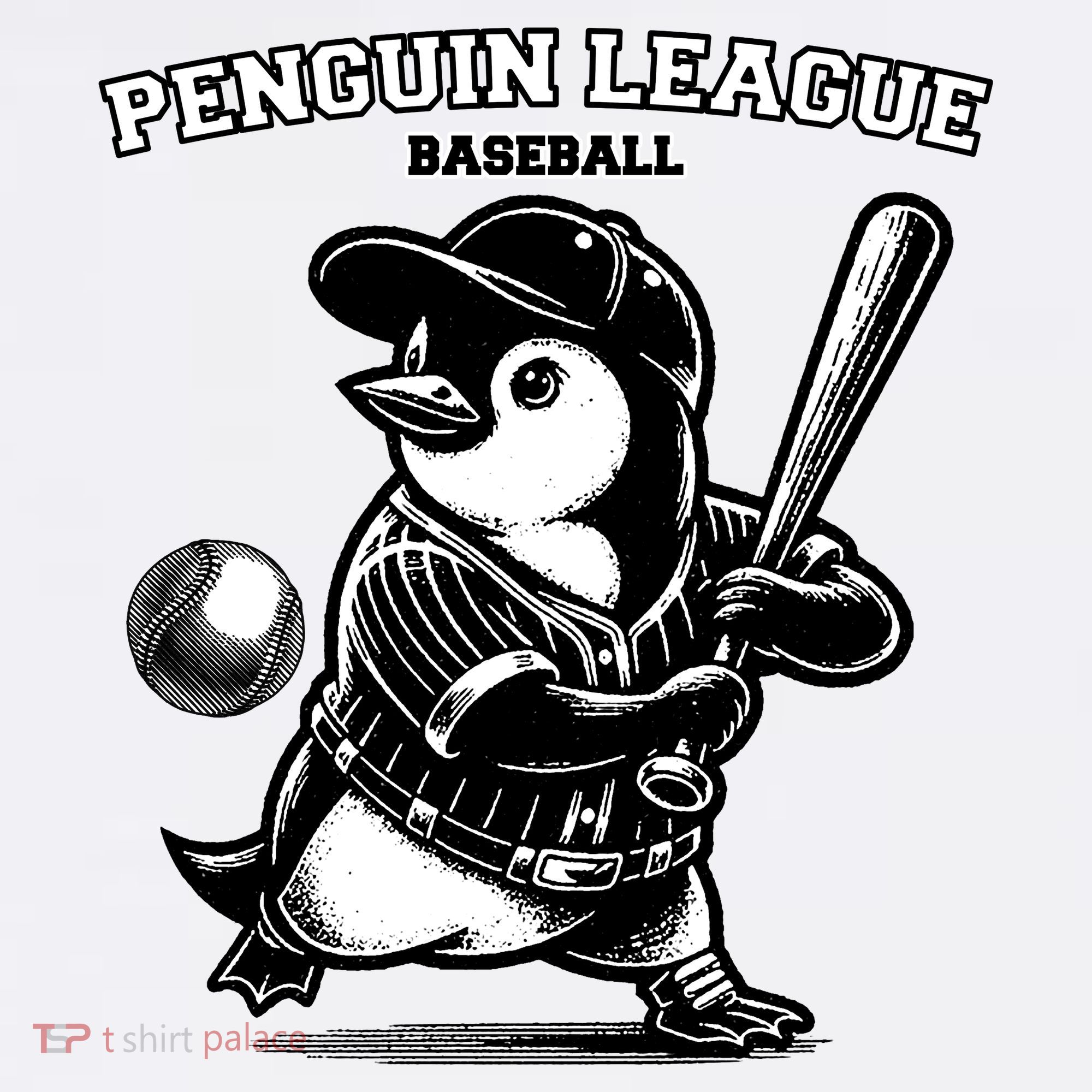 Penguin Baseball League Kids Hoodie
