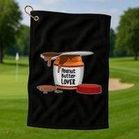 Peanut Butter Lover Costume Peanut Butter Cute Gift Golf Towel thumb 1