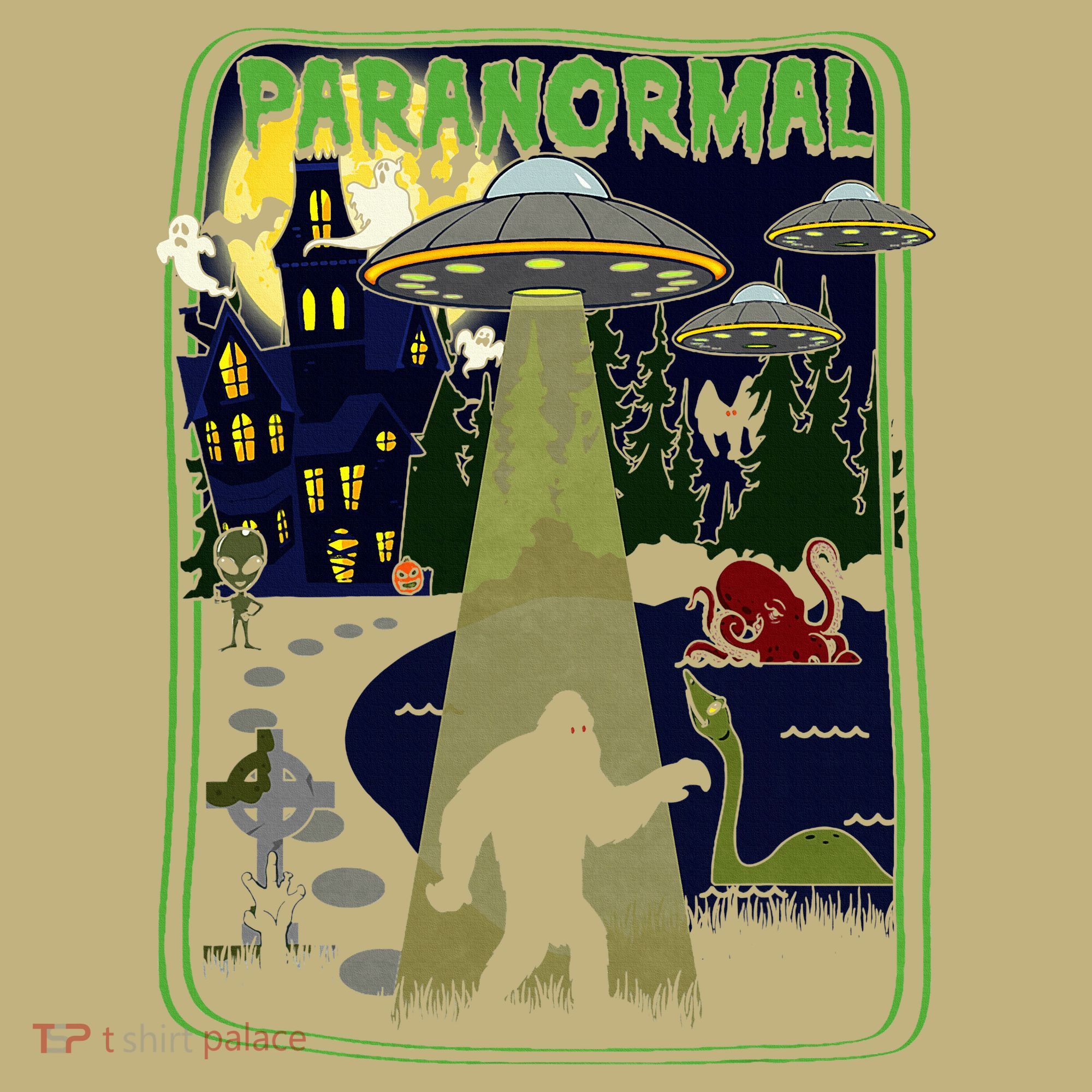 Paranormal Bigfoot Loch Ness Mothman Aliens T-Shirt