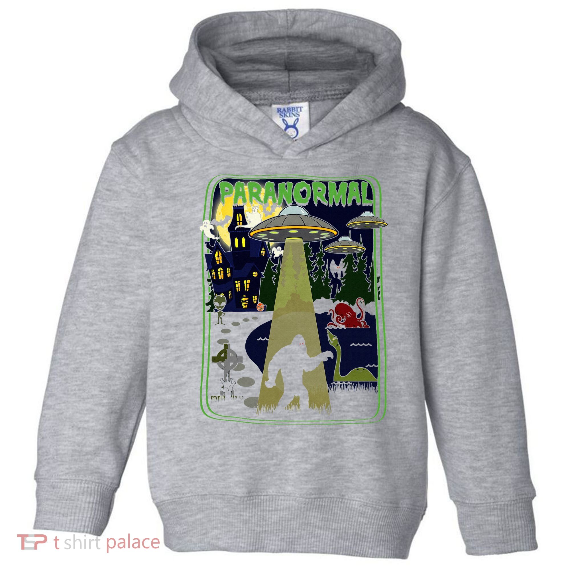 Paranormal Bigfoot Loch Ness Mothman Aliens Toddler Hoodie