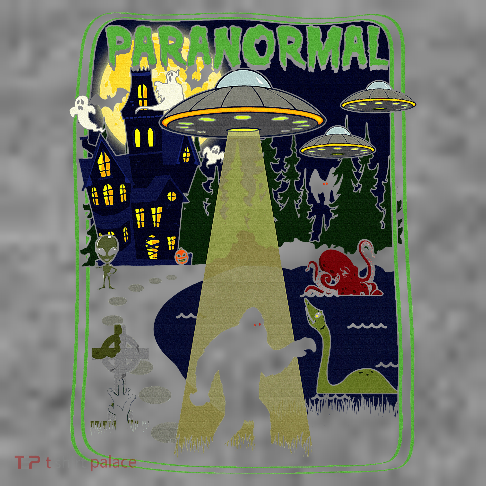 Paranormal Bigfoot Loch Ness Mothman Aliens Toddler Hoodie