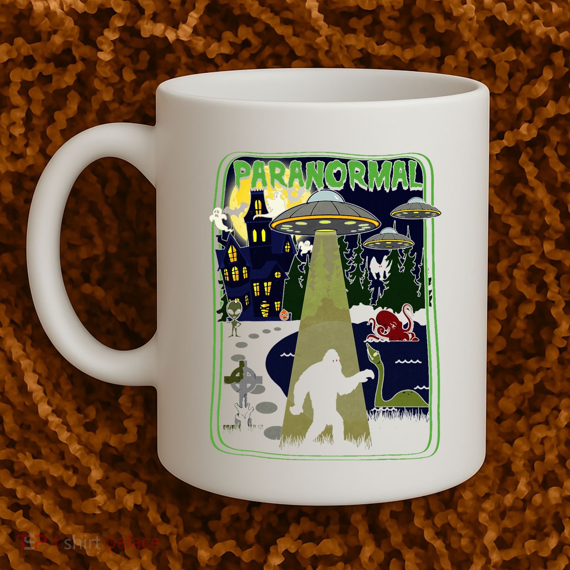 Paranormal Bigfoot Loch Ness Mothman Aliens Coffee Mug