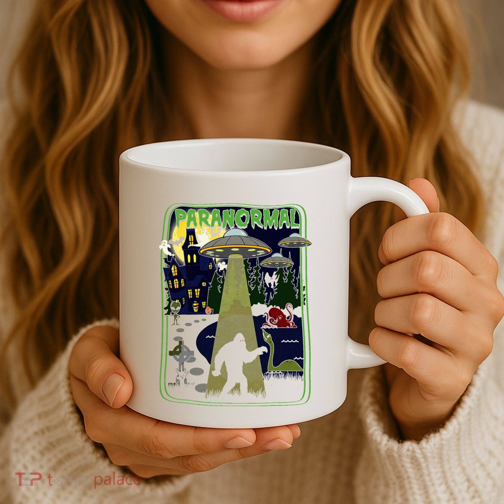Paranormal Bigfoot Loch Ness Mothman Aliens Coffee Mug