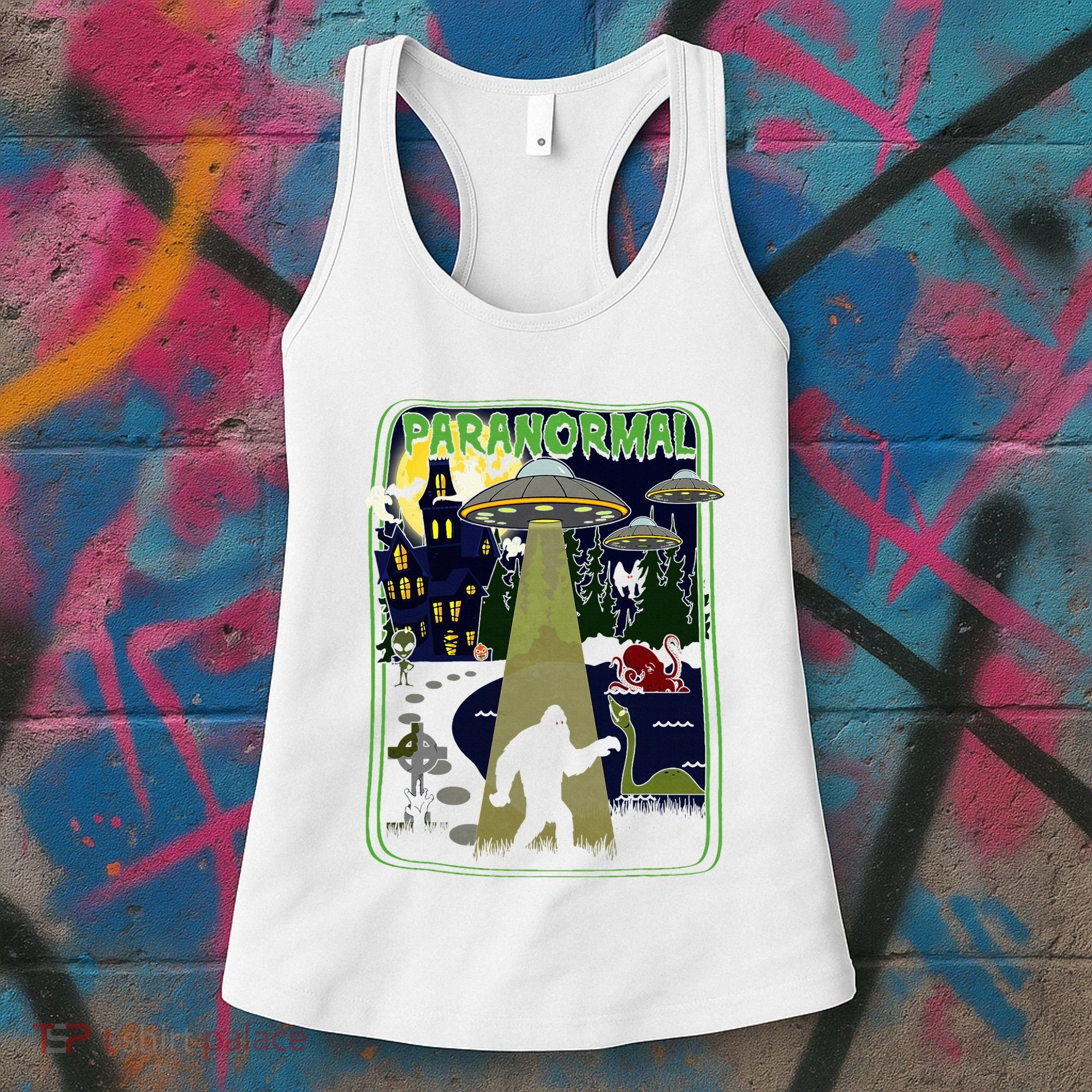 Paranormal Bigfoot Loch Ness Mothman Aliens Women's Tank Top