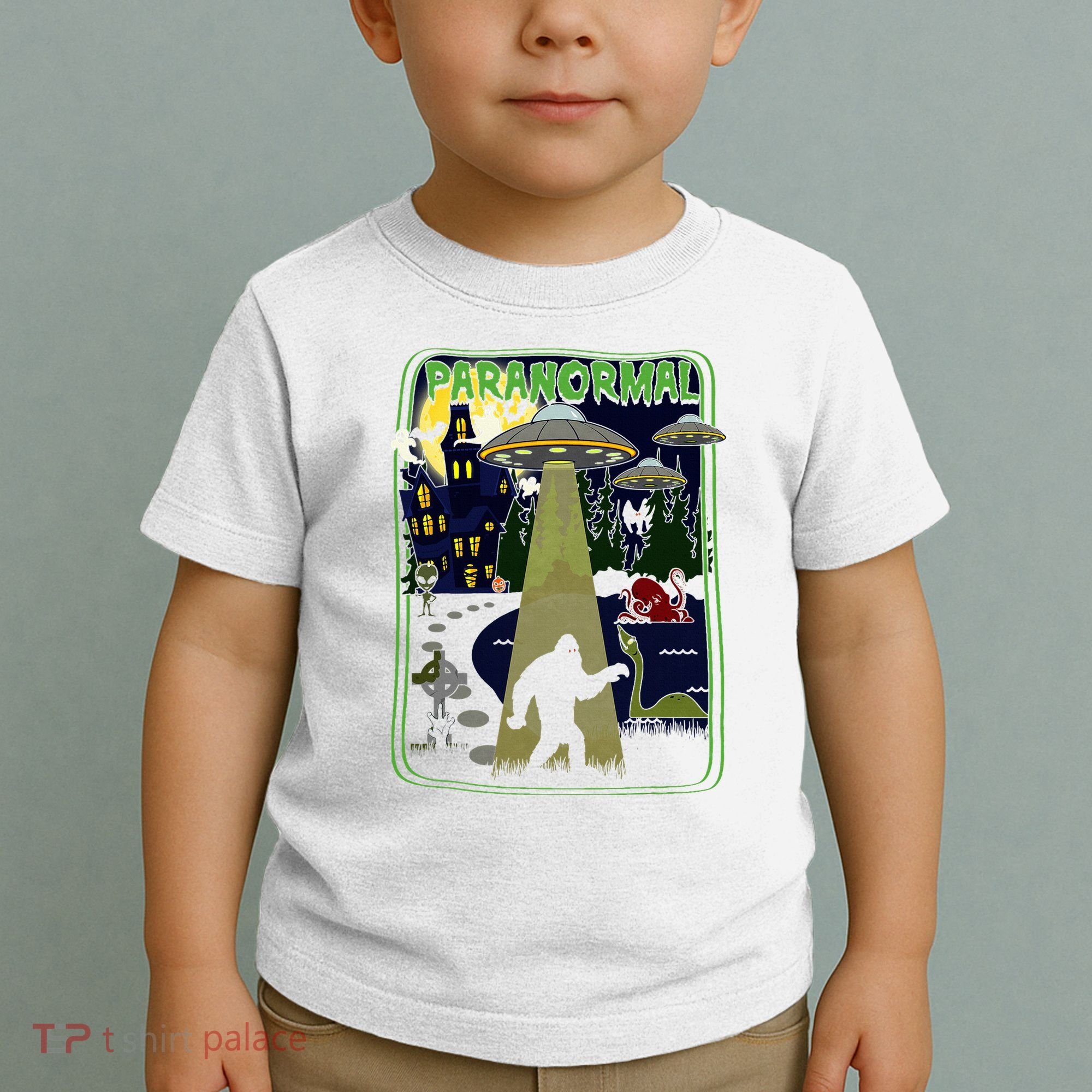 Paranormal Bigfoot Loch Ness Mothman Aliens Toddler T-Shirt