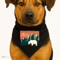 Polar Bear Landscape USA-Made Doggie Bandana thumb 1