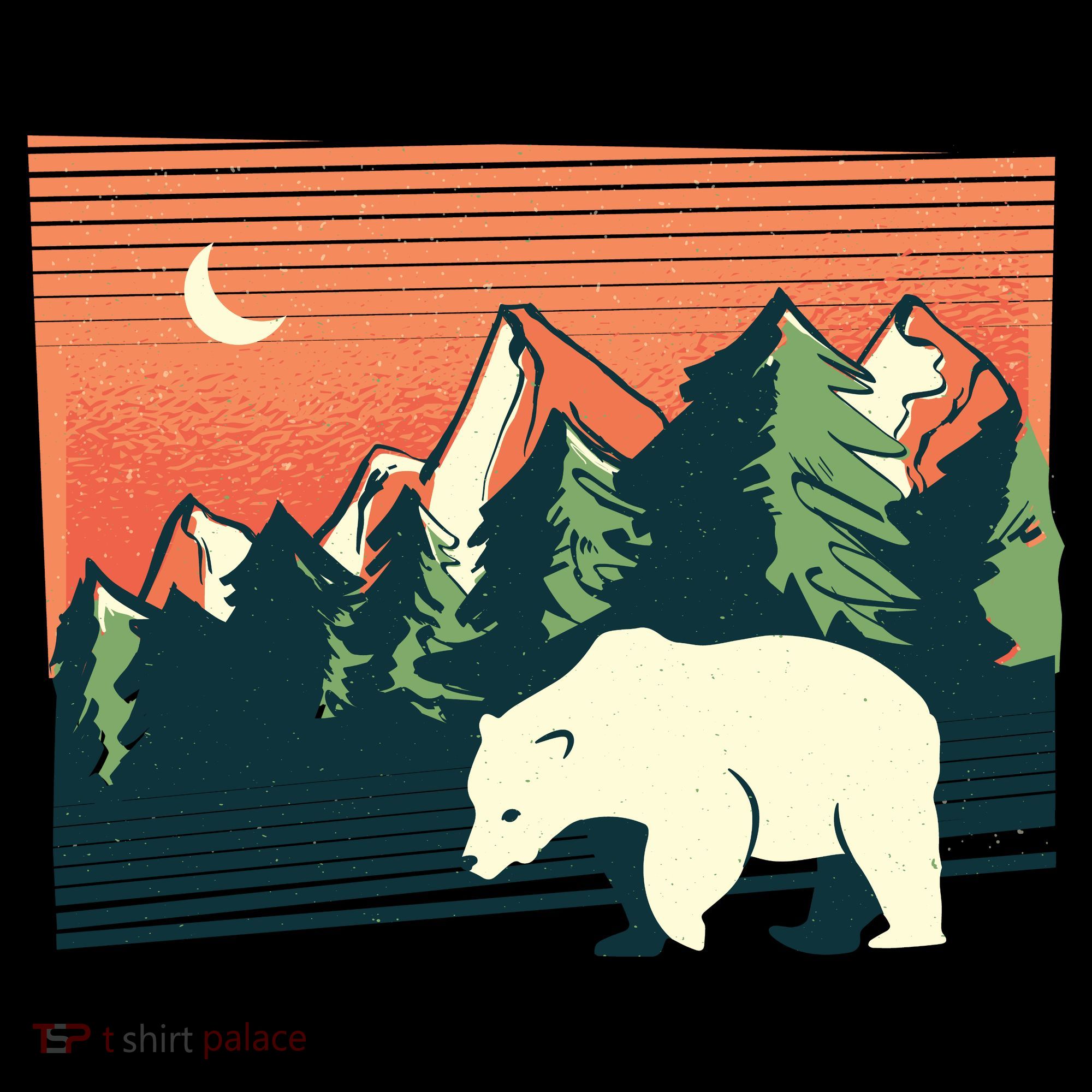 Polar Bear Landscape Hoodie