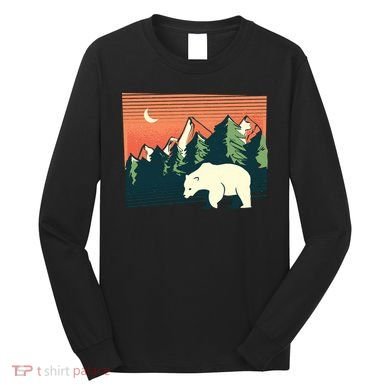 Polar Bear Landscape Long Sleeve Shirt