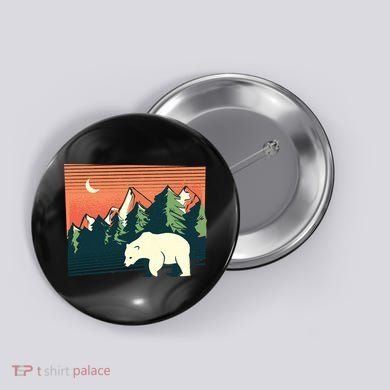 Polar Bear Landscape Button