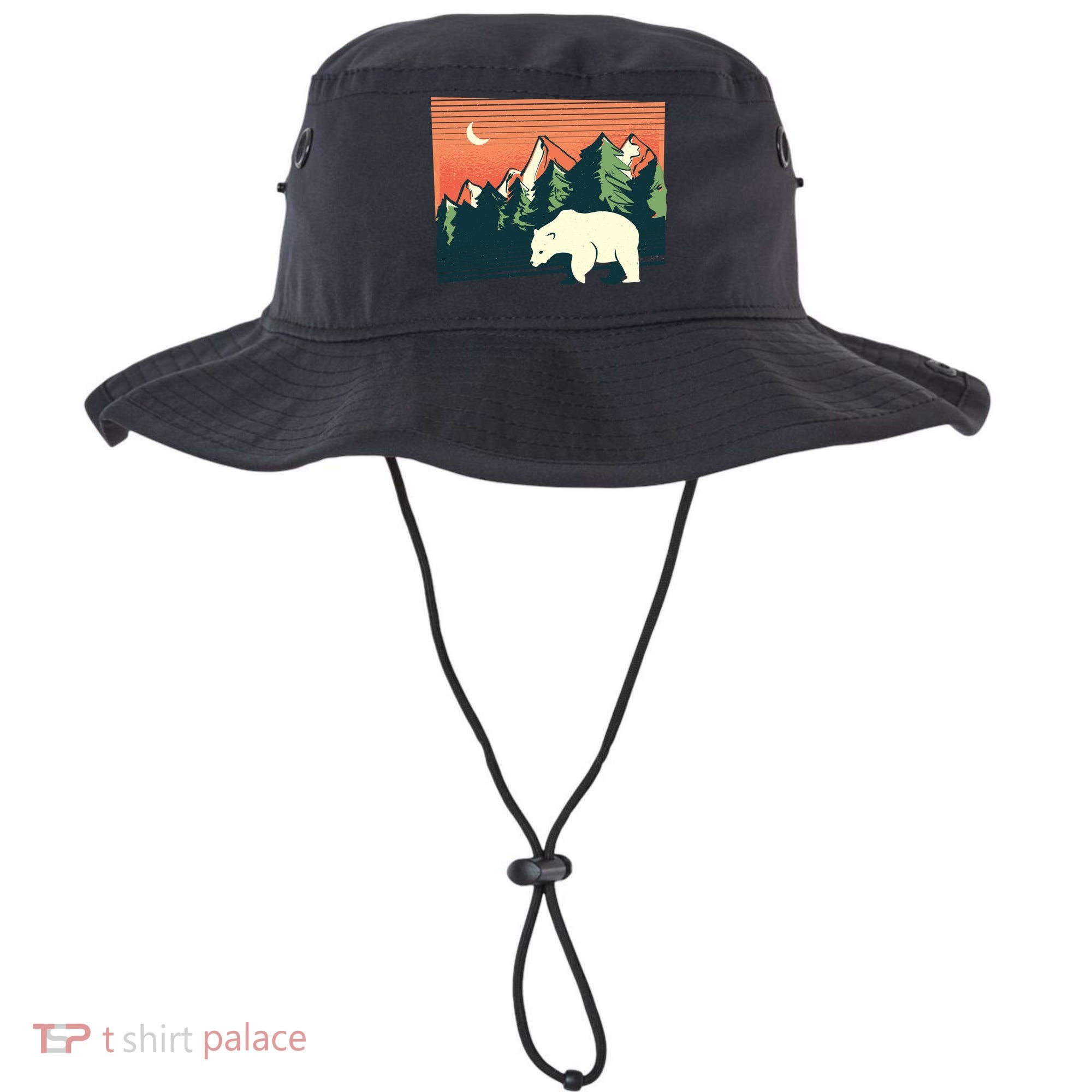 Polar Bear Landscape Bucket Hat