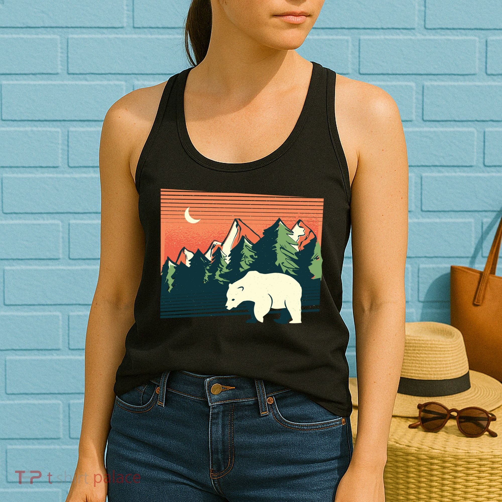 Polar Bear Landscape Women's Tank Top