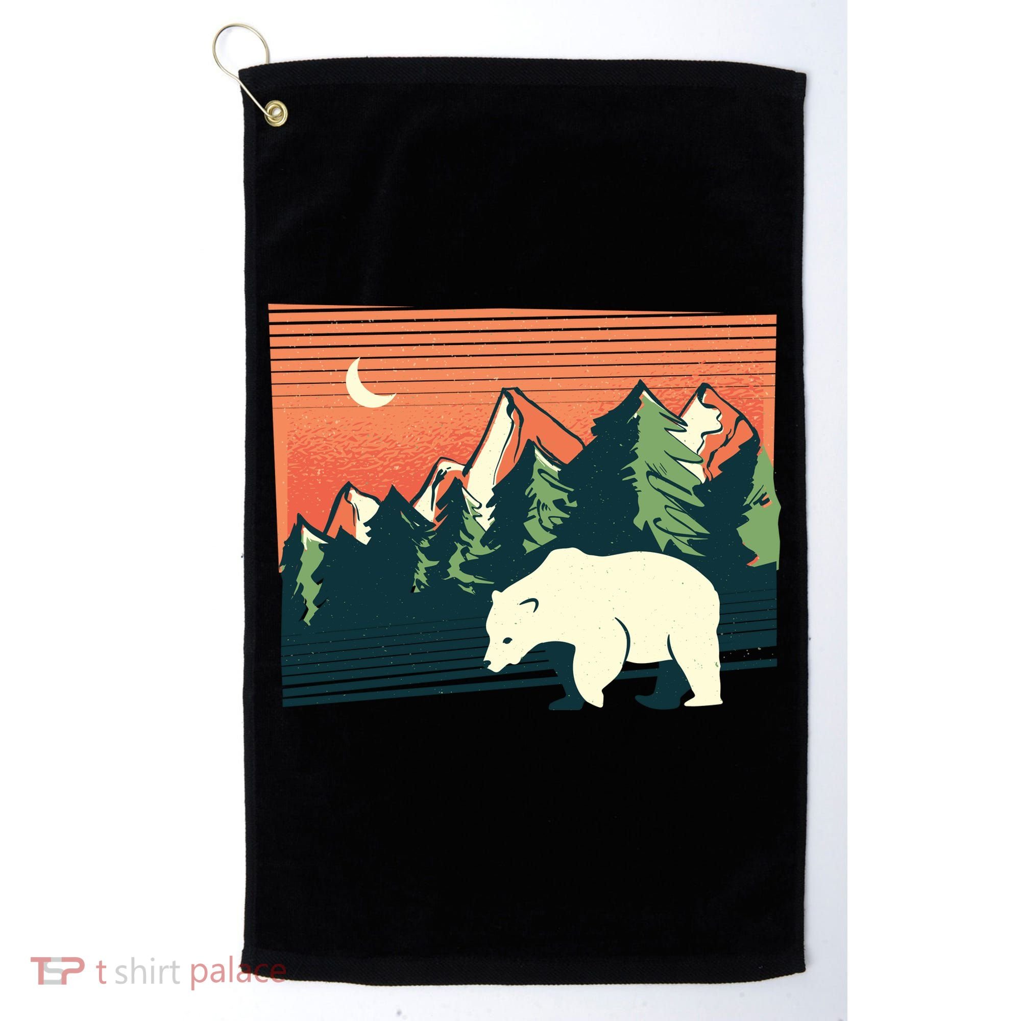 Polar Bear Landscape Golf Towel