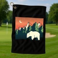 Polar Bear Landscape Golf Towel thumb 1