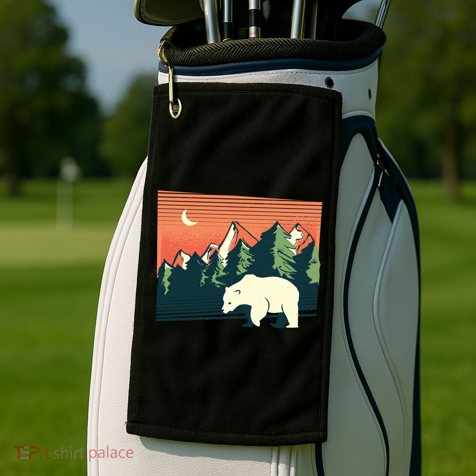 Polar Bear Landscape Golf Towel