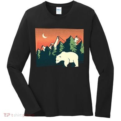 Polar Bear Landscape Women's Long Sleeve Shirt